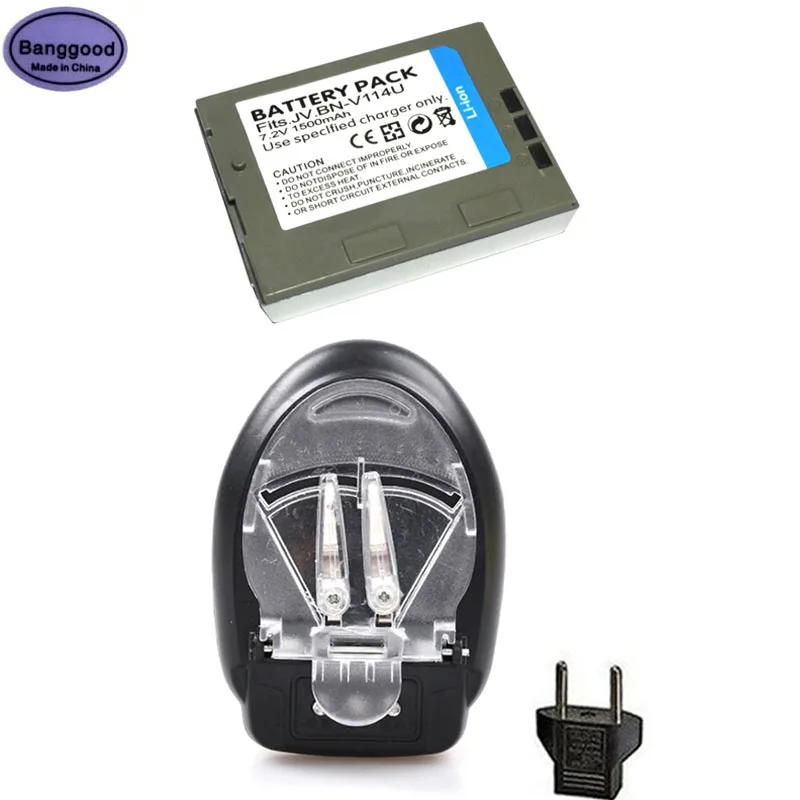 Аккумулятор для фотоаппарата 1500 мА · ч и зарядное устройство переменного тока JVC |