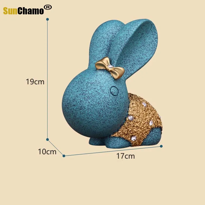 

Simple Resin Rabbit Sculpture Ornaments Modern Home Decorations Animal Statues Living Room Decoration Sculpture Modern Art