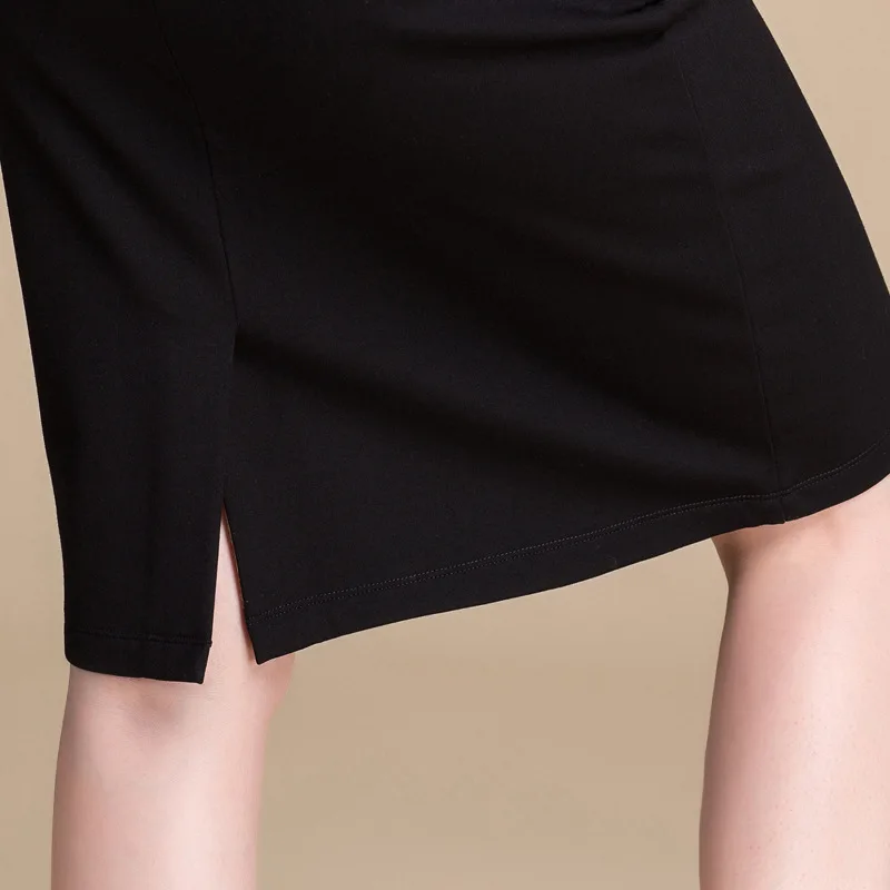 Женские юбки с высокой талией шелковая трикотажная юбка начесом размеры L XL