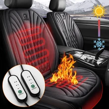 Karcle Heated Car Seat Cover 12/24V Universal Heating Cushion Warm for Winter Non-Slip Universal Auto Seat Covers Seat Heater