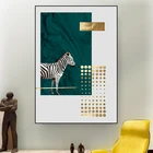 Абстрактные мраморные настенные картины зебры, холст, рисунки, Постер и принты, декоративные для гостиной, домашнего декора