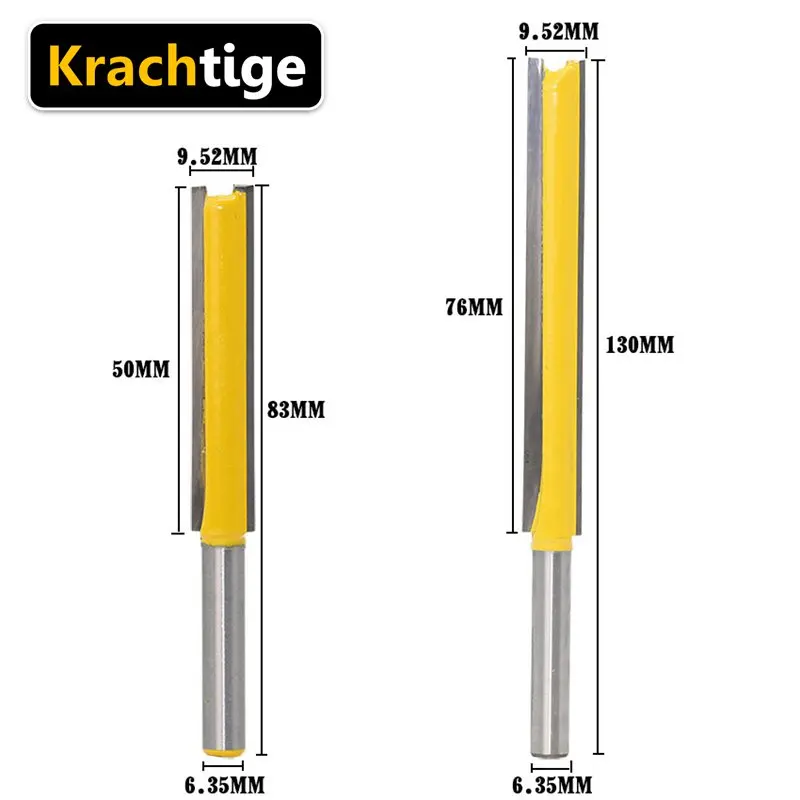 Krachtige 1 шт. 1/4 хвостовик фрезерный станок кромка Концевая фреза триммер очистка