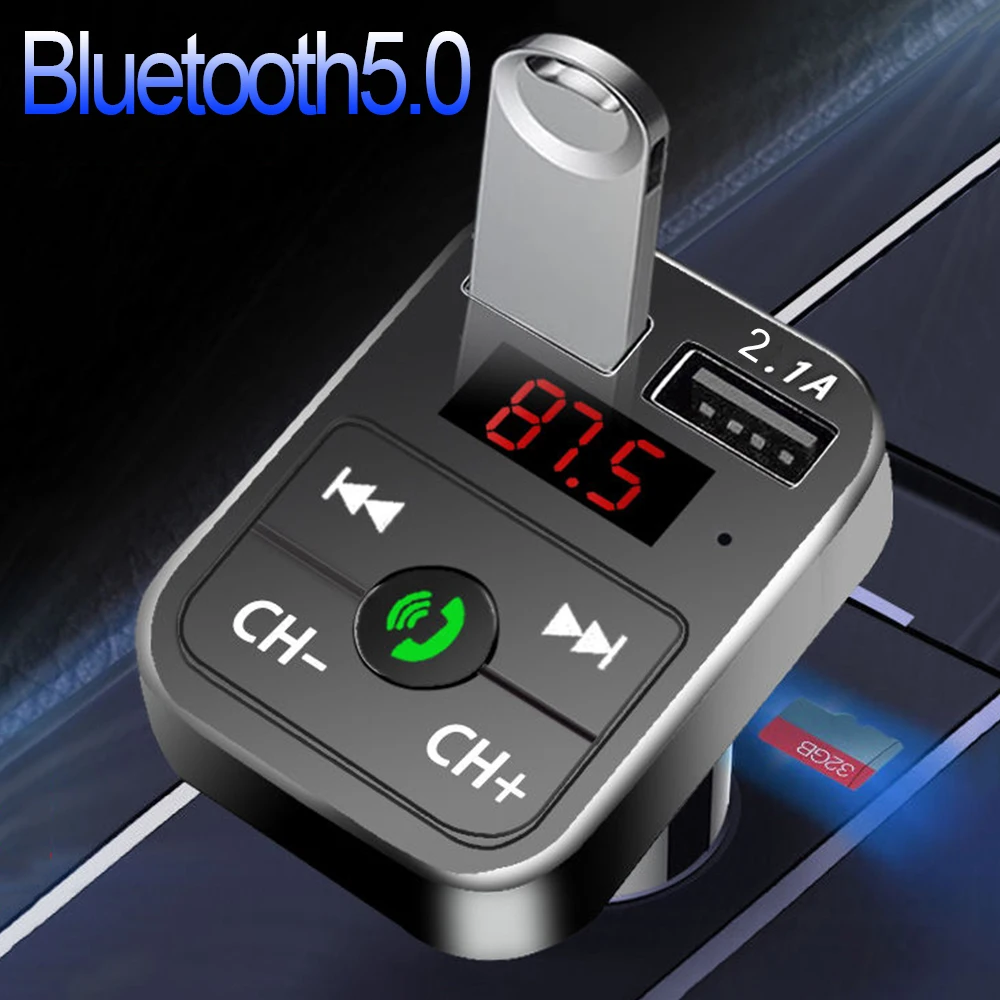 Автомобильный Mp3 плеер JINSERTA Bluetooth 5 0 FM передатчик громкая связь аудио приемник 3 1 А