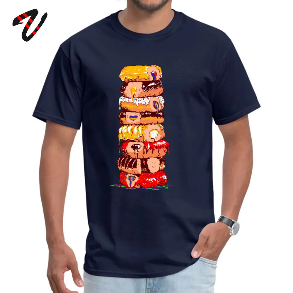 8-bit Tops &amp Tees Графический пончик футболки для мужчин вечерние Забавный дизайнер