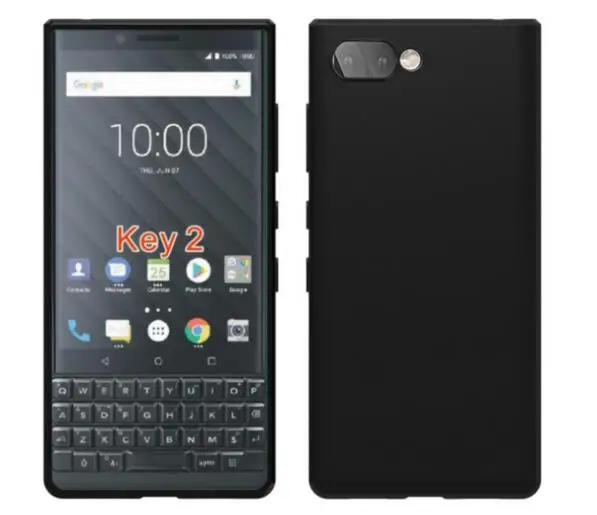 Матовый чехол для телефона Blackberry Key2 мягкий силиконовый из ТПУ с гелевым