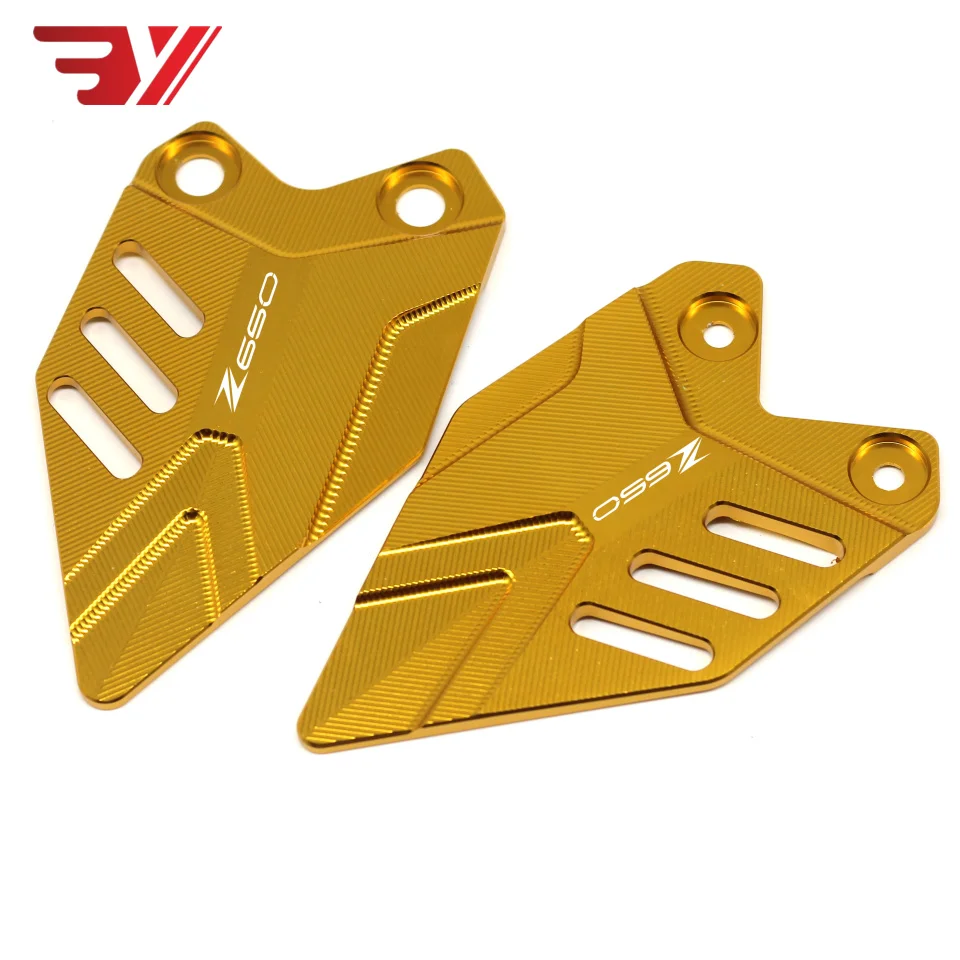 

Laser"Z 650" Logo CNC Footpeg Footrest Front Brake cylinder Heel Plates Guard Protector For Z650 z650 2017-2020 Motorcycle Parts