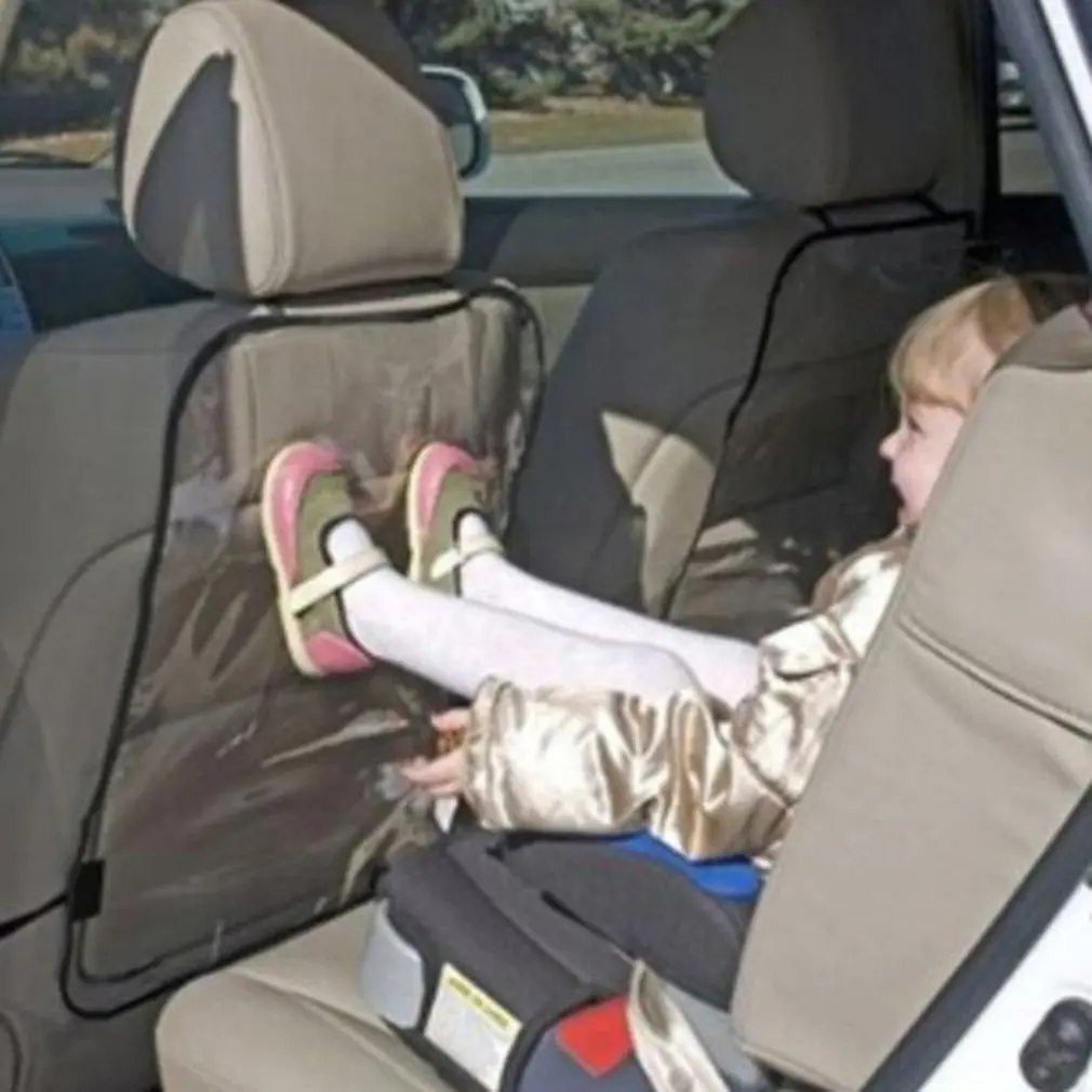 Cubierta de protecci&oacute;n para el respaldo del asiento del cuidado del coche cubierta protectora para ni&ntilde;os limpieza transparente almohadilla Anti-Kick accesorios de autopartes-0