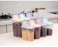 1 9l2 5l kitchen bottle cereal flour grain multigrain food storage container lids box tank grains refrigerator sealed cans