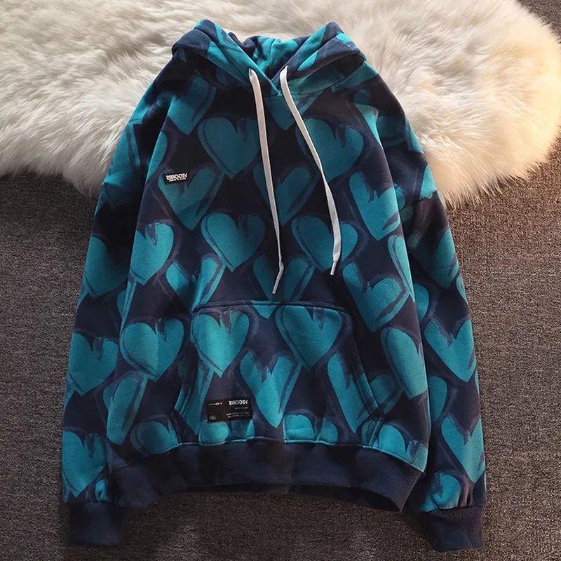 Женские толстовки с принтом Love модные шикарные топы капюшоном и передним