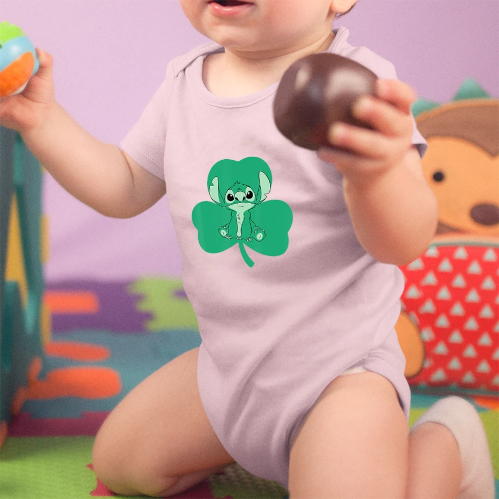 

Disney Baby Girl Boy Onesie 0-24M Lilo & Stitch Summer New Products Toddler Bodysuits Short Sleeve Comfortable Dropship Harajuku