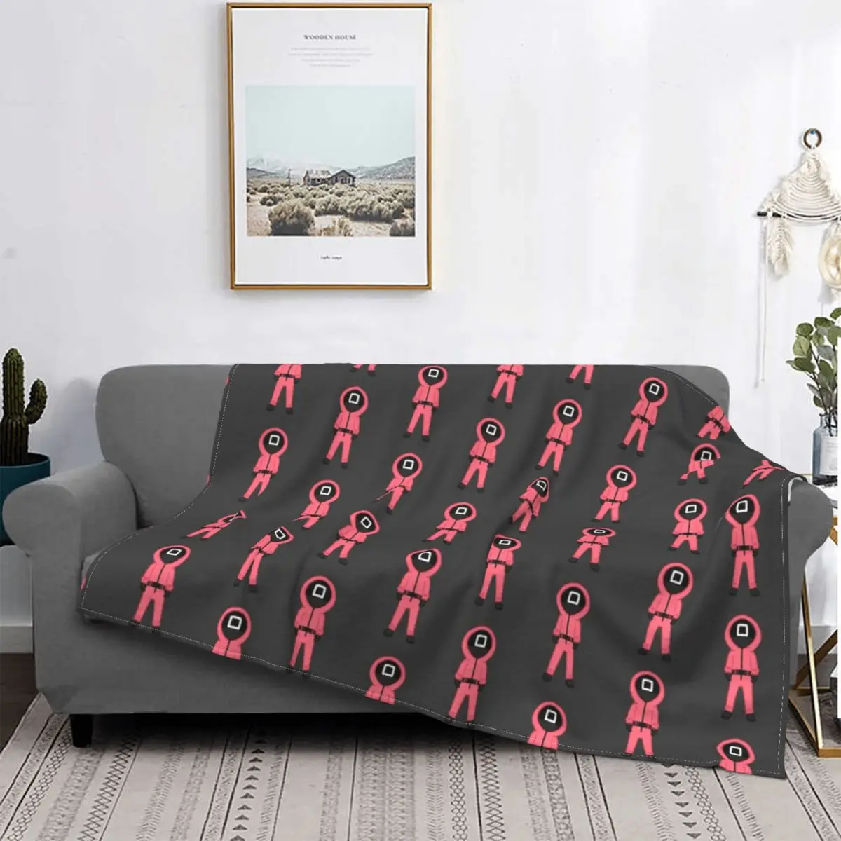 

Squid Game Blanket Netflix Series Warm Bedspread Plush Ultra Soft Cover Flannel Spread Bedding Sofa Couch Fluffy