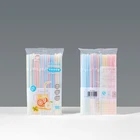 Одноразовые Разноцветные полосатые гибкие локоть для напитков