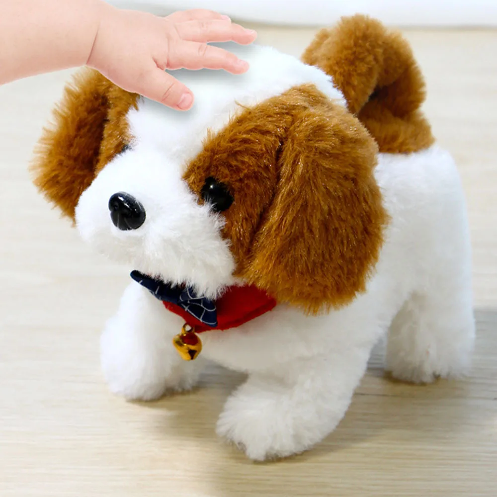 Детские электронные питомцы игрушка имитация плюшевой собаки-робота