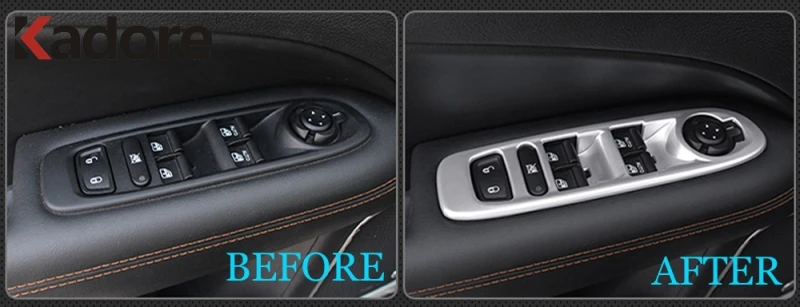 Для Jeep Compass матовые аксессуары для интерьера Окно лифт переключатель крышка планки Дверная панель подлокотника рамка