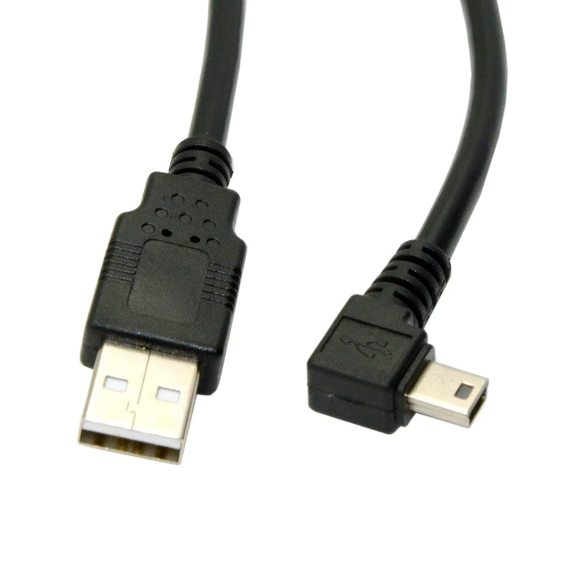1 8 м мини-usb B Тип 5pin мужской 90 градусов левый угловой к USB 2 0 Мужской кабель для