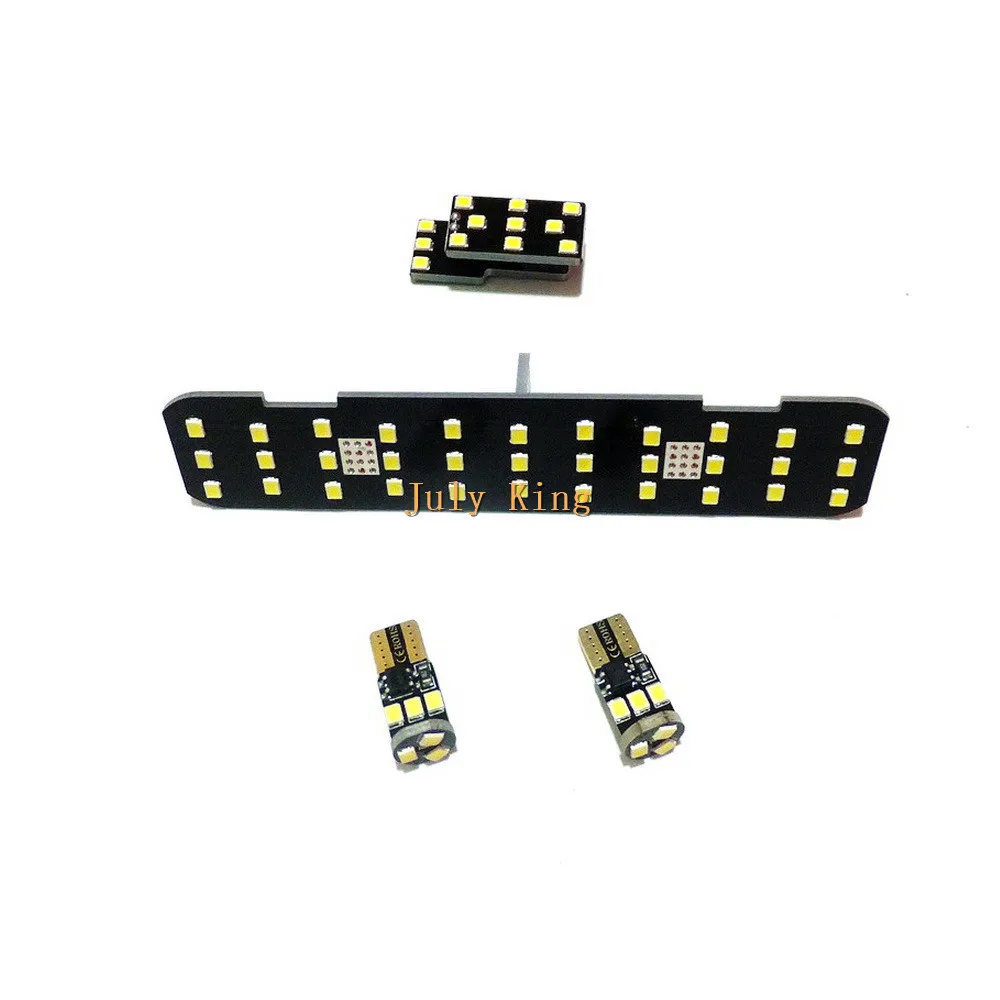 

July King LED Car Interior Reading Lights Case For Nissan Kicks 2016+, 6000K White 2835SMD, Indoor Light, 4 pcs/set