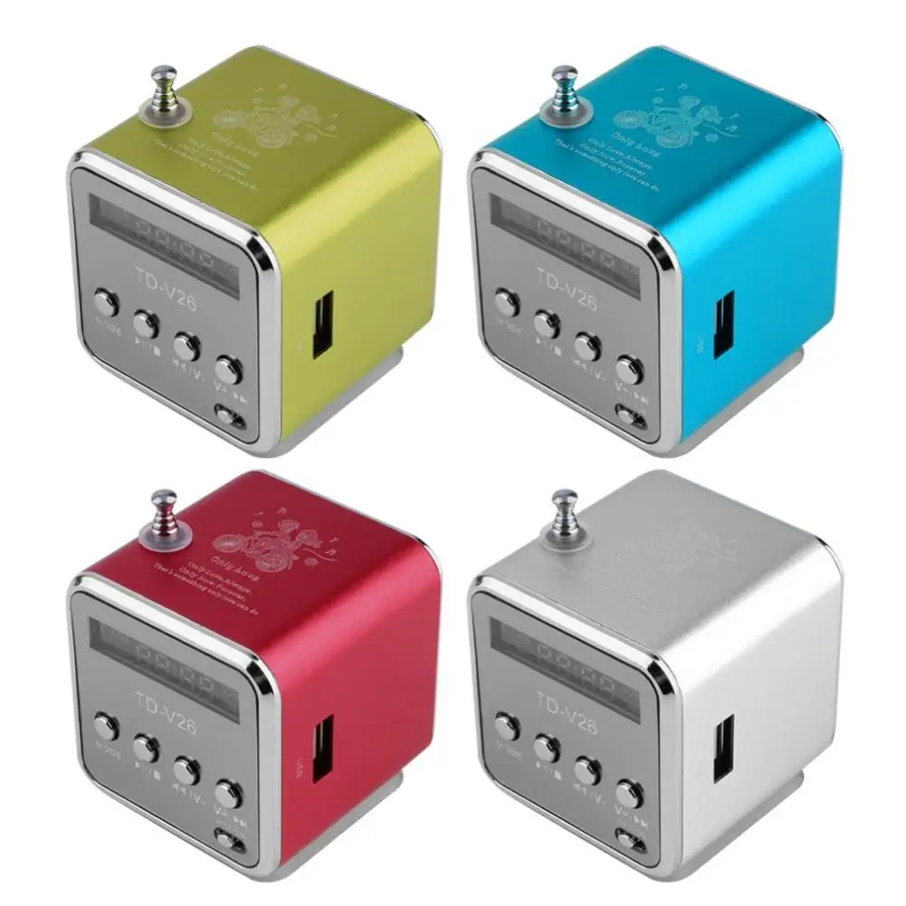 Portable Micro Card SD-TF-USB Mini Stereo Bass Speaker Music Player FM Radio | Электроника