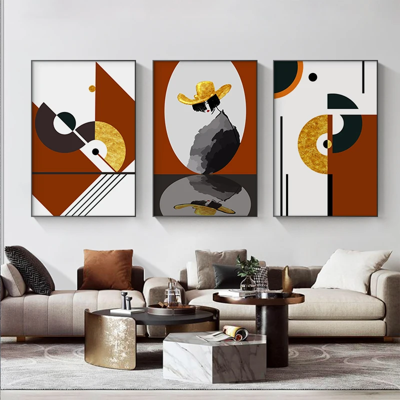 

Abstract Fashion Woman Canvas Painting Art Nordic Posters and Prints Wall Pictures for Living Room Decoration Frameless