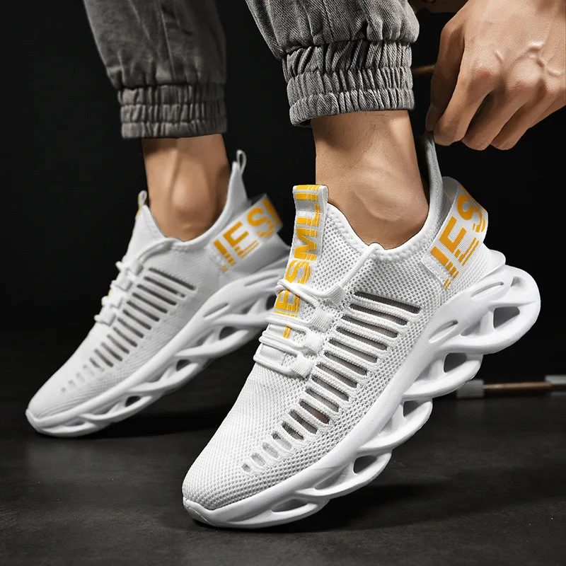 

Men Fashion Running Shoes Outdoor Sport Breathable Basketball Comfortable Shock-absorbing Non-slip Casual Gym Mens Sneakers
