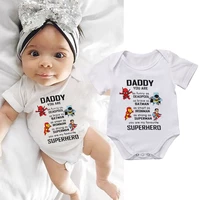 new cartoon daddy superhero print baby rompers body suits newborn boys girls one pieces clothes baby onesie ropa bebe jumpsuit