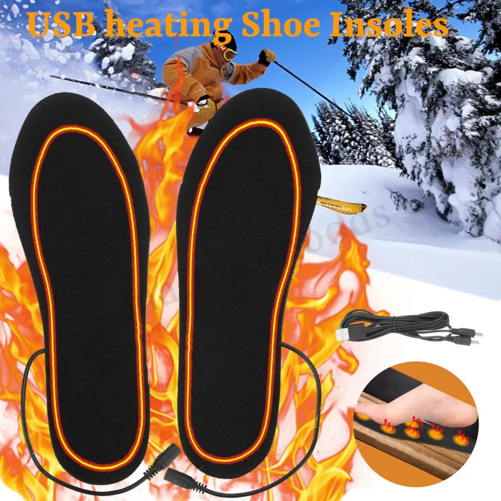 

Unisex USB Charging Electric Heated Insoles for Shoes Winter Warmer Foot Heating Insole Boots Rechargeable Heater Pads Soles