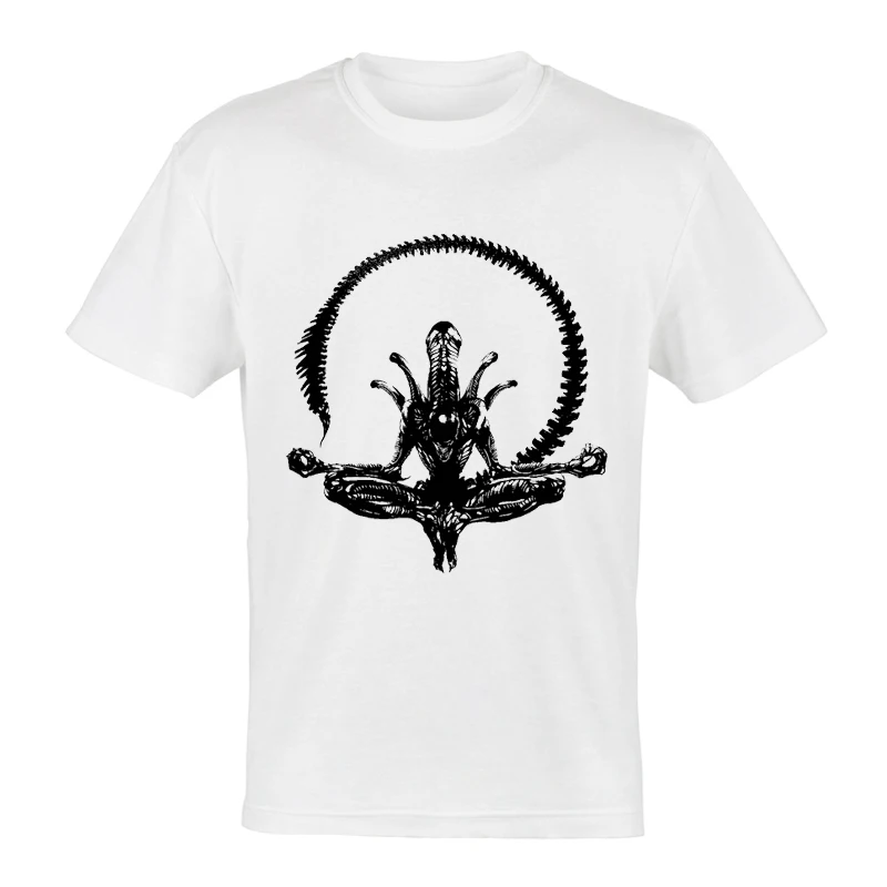 Movie AVP Alien vs Predator футболка белого цвета с коротким рукавом Alien AVP Darthworks футболка модная мужская AVP футболка