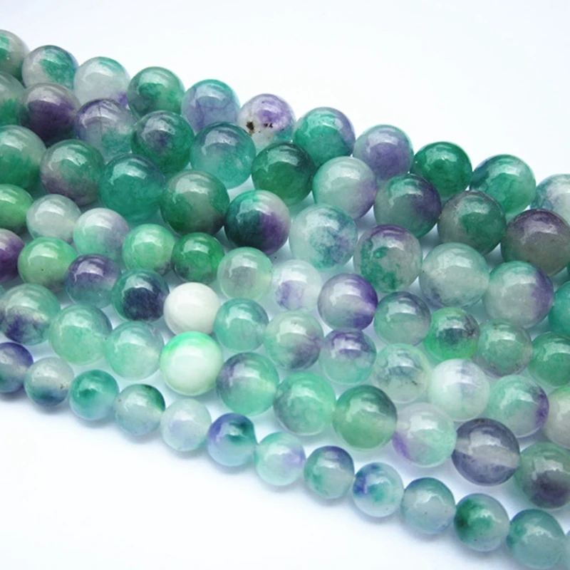 OMHXZJ Wholesale 6 8 10 MM Natural Stone Purple Malaysia Jades Loose Pearl Jewelry ZZ68 | Украшения и аксессуары