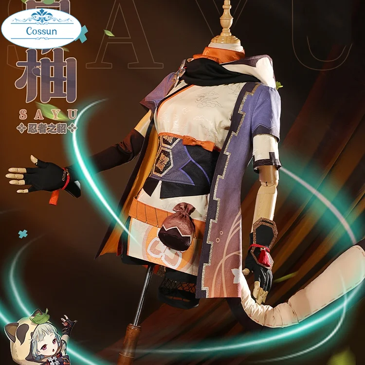 

Anime! Genshin Impact Sayu Game Suit Elegant Kimono Uniform Cosplay Costume Halloween Party Role Play Outfit For Women 2021 NEW
