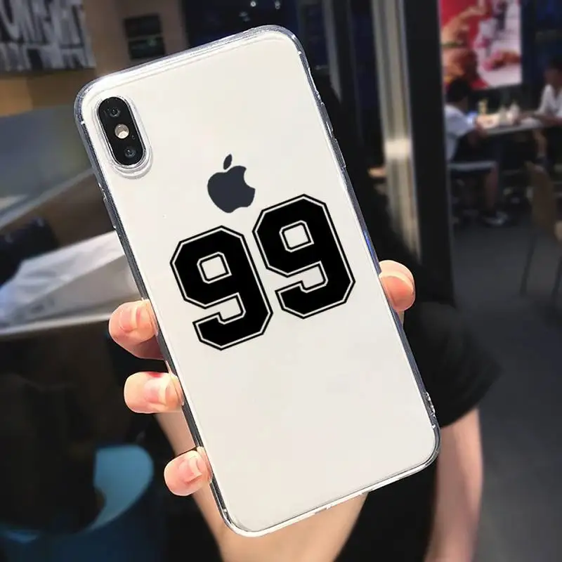 

Football Lucky number letter pattern Phone Case Transparent soft For iphone 5 5s 5c se 6 6s 7 8 11 12 plus mini x xs xr pro max