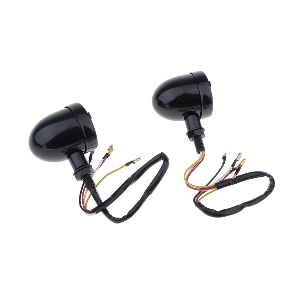 

Motorcycle Bullet Turn Signals Amber & Red Blinker Light Indicator Universal