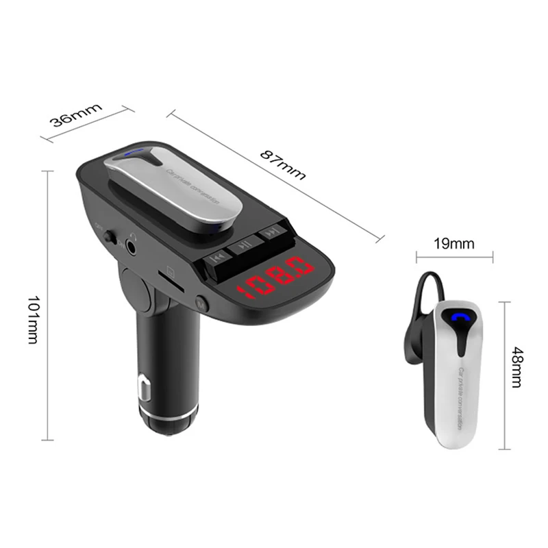 Беспроводной автомобильный Bluetooth fm-передатчик Mp3 радио адаптер. Автомобильное