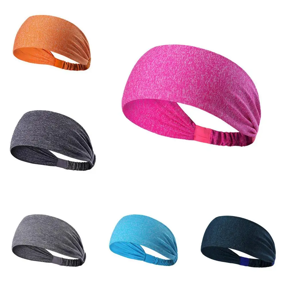 

2019 Elastic Yoga Headband Sport Sweatband Women/Men Running Sport Hair Band Turban Outdoor Gym Sweatband Sport Bandage 6