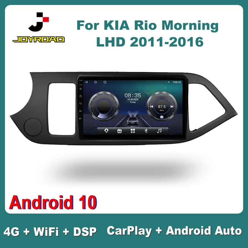 

9" KIA Picanto Rio Morning 2011-2016 LHD Android10 Carplay Auto 4G Sim WiFi DSPCar Radio Stereo Multimedia Video Player 2Din