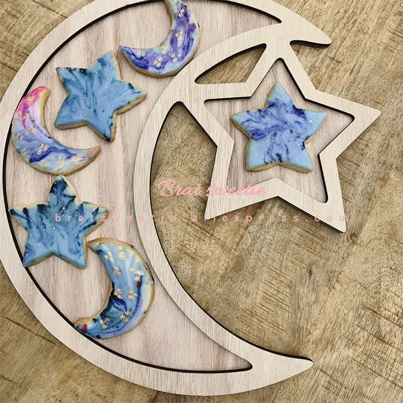 DIY деревянный десертный поднос EID MUBARAK украшения на Рамадан для дома lslamic