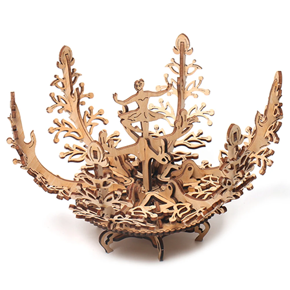 3D Деревянный женский цветок трехмерная головоломка модель в сборе игрушка для