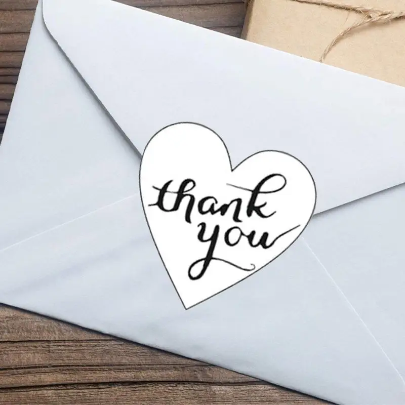 

1500pcs Thank You Stickers Heart Seal Labels Christmas Decoration for Package