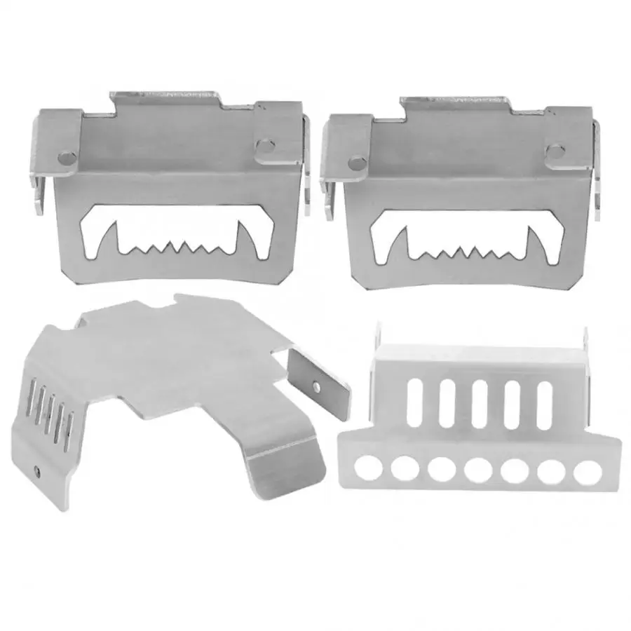 RC части 4 шт. защита шасси из нержавеющей стали Передняя защитная пластина для