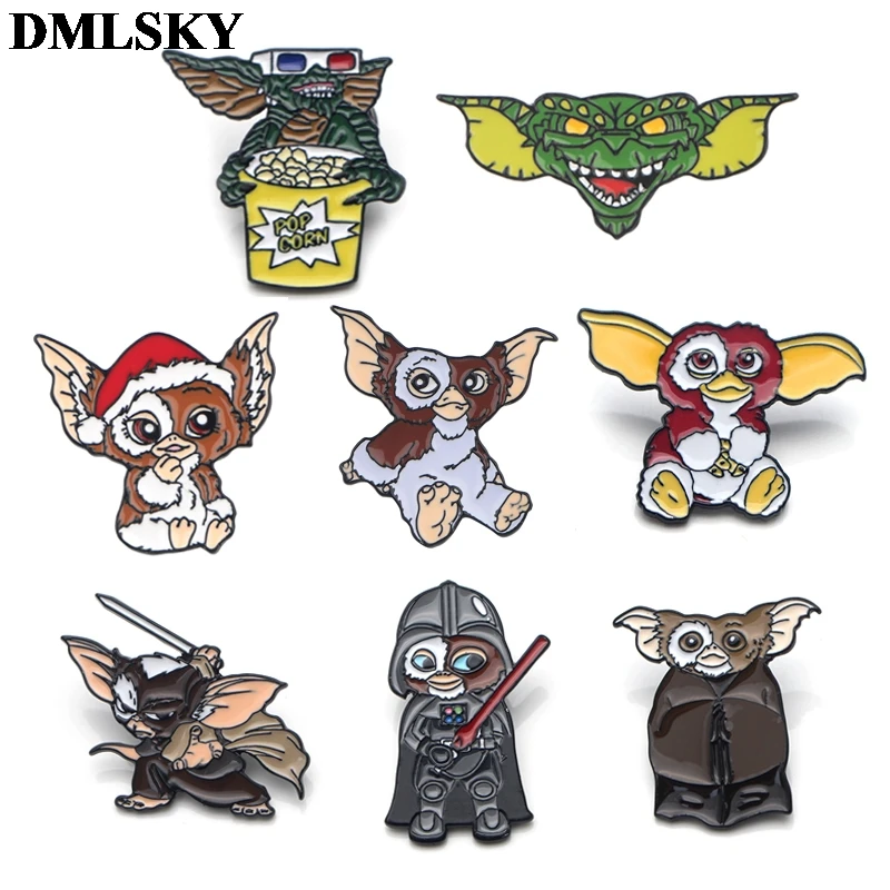 DMLSKY милые заколки с животными Металлическая Булавка мультфильм забавная Брошь