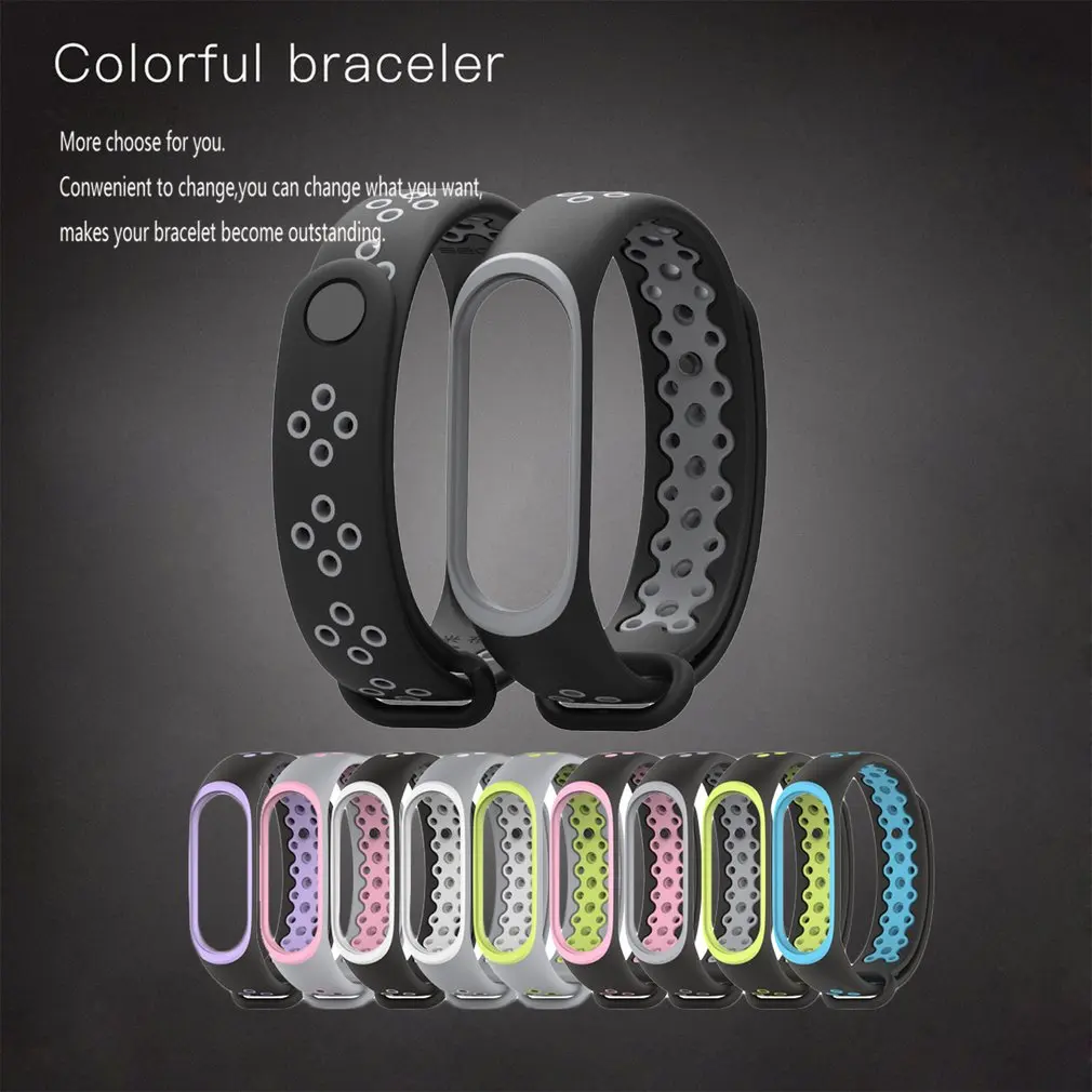 Для Xiaomi Mi Band 3/4 сменный силиконовый спортивный браслет для женщин и мужчин умные