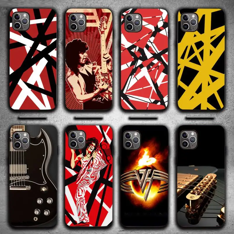 

Eddie Van Halen Graphic Guitar Phone Case for iPhone 7 8 11 12 Pro X XS XR Samsung A S 10 20 30 51 Plus pro Max funda