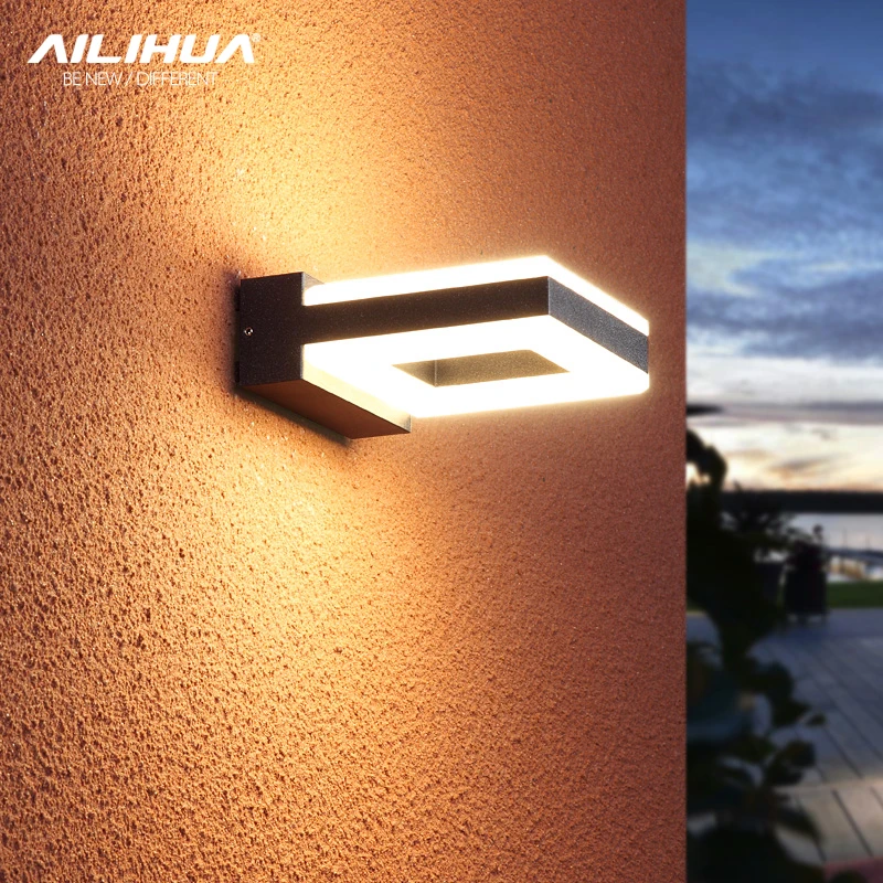 LED outdoor wall lamp villa wall garden balcony square lamp modern simple up and down lighting courtyard lamp