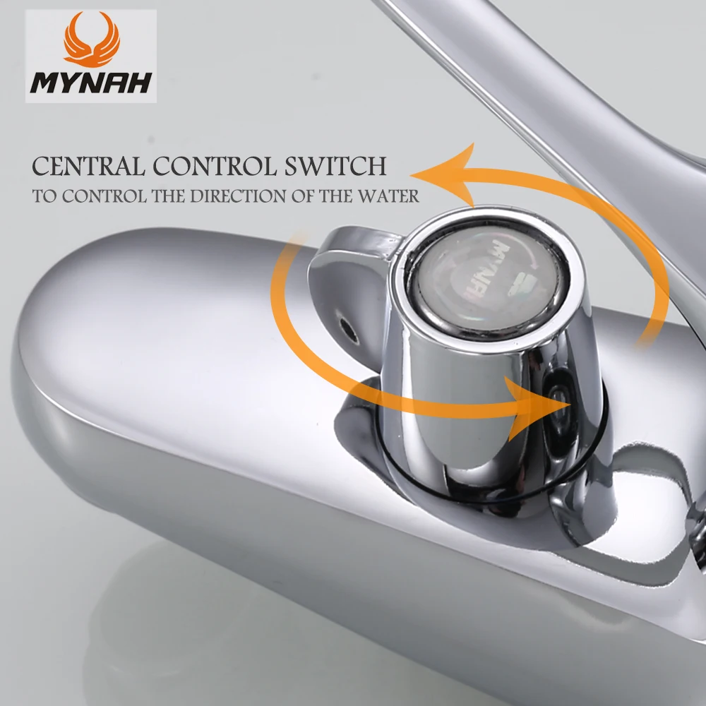 mynah bathroom faucets wall mounted hot and cold water faucet zinc alloy bathtub water mixer taps without shower hand free global shipping