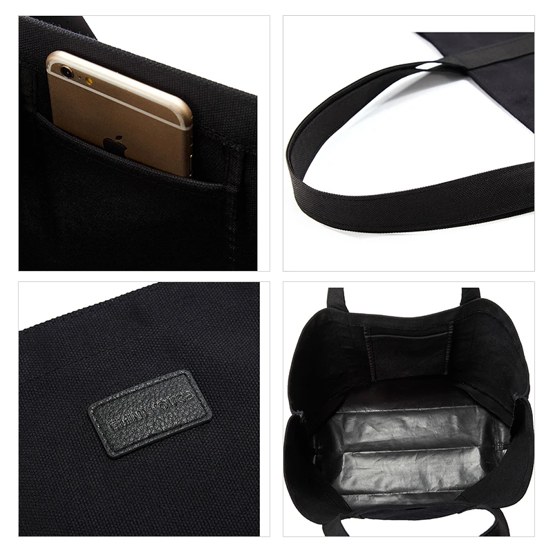 EMINI HOUSE Холщовая Сумка-тоут вместительная Повседневная сумка для покупок женские