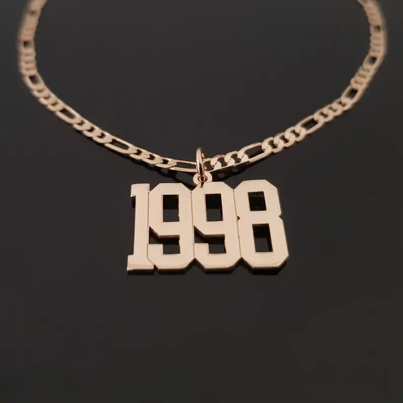 

Персонализированные ожерелья с цифрами, женские рождественские подарки из нержавеющей стали, на заказ, именные ожерелья, именные подвески, ...