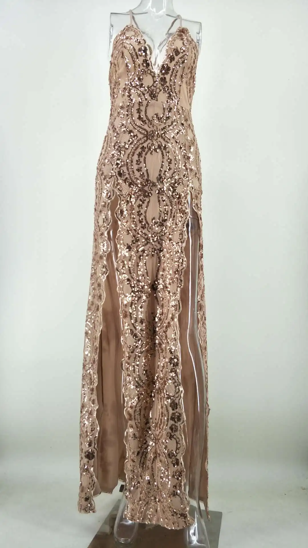 Сексуальным вырезом на спине и Вечерние Длинное платье для женщин высокое