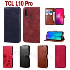 Чехол-Кошелек L10 Pro для телефона TCL L10 Pro, кожаный флип-чехол для TCL L 10 Pro, чехол с магнитной застежкой и отделением для карт