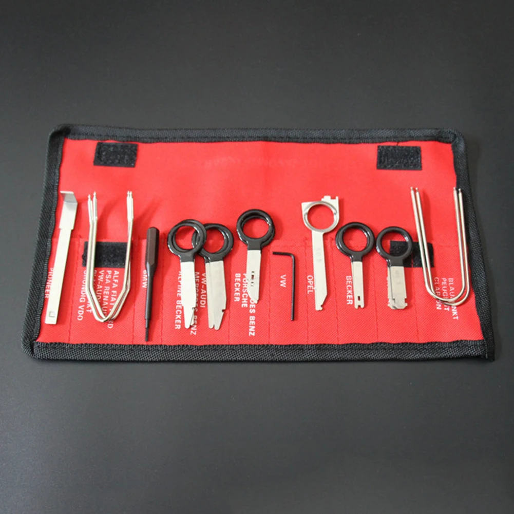 

20 Pieces/Kits Professional Automotive Interior Audio Stereo Car CD Player Radio Removal Keys Tool Set Drop Shipping