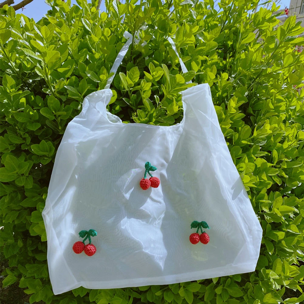 Cherry Sweet Женская сумка для покупок из органзы прозрачная тоут женские кошельки
