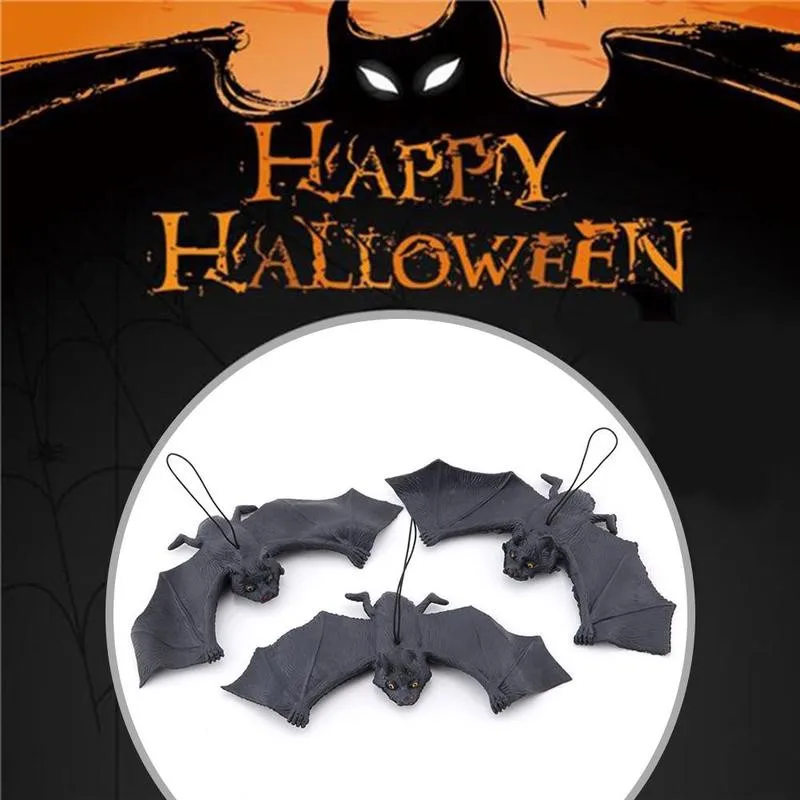 1pcs Simulation Bats Trick Toys Halloween Decoration Horror Bat Hanging Props Animal Model Toy Kids Prank Gifts | Игрушки и хобби