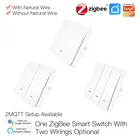 Настенный выключатель Tuya ZigBee Smart Wireless Key Light Zero Line Fire Wire сбез нейтральных переключателей с Alexa Google 2mqtt